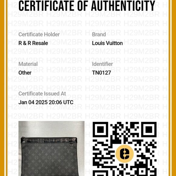 LOUIS VUITTON Monogram Eclipse Pochette Discovery Clutch Bag Black M62291 - Picture 10 of 11